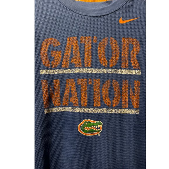 Nike "Gator Nation" long sleeve waffle Yth XL tee Royal - NWT - Picture 2 of 5